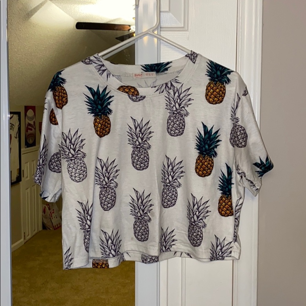 white pineapple crop top
